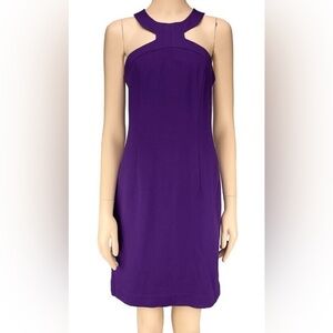 TRINA TURK- Elegant Purple Tank Dress With Back Cutout